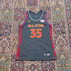 Adidas NBA All Star 35 Durant Basketball Jersey Women's Large Gray Red Blue